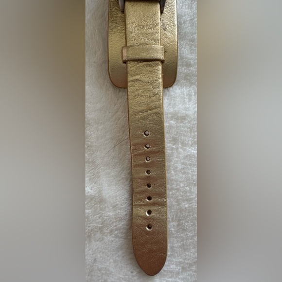 Vintage 90’s Fossil Gold Leather Band Watch - Picture 3 of 5